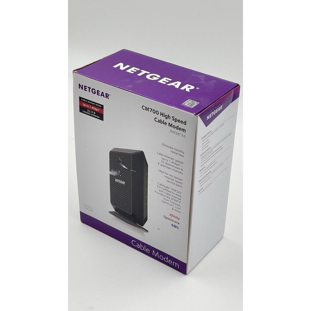 NETGEAR CM700 High Speed Cable Modem 1.4Gbps DOCSIS 3.0 32x8 XfinitySpectrum Cox